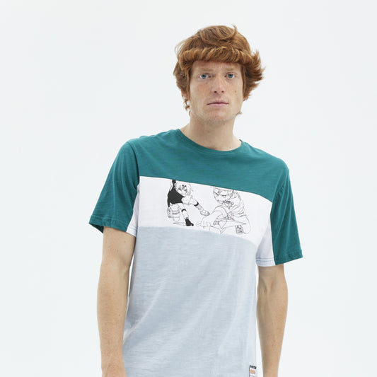 HYDROPONIC T-SHIRT NARUTO KUNAI TEAL GREEN / WHITE / BLUE